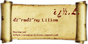 Örmény Liliom névjegykártya
